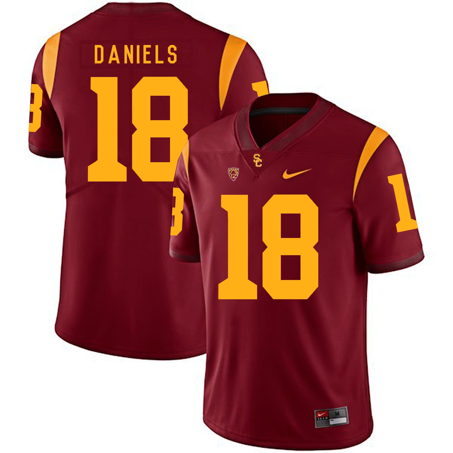 Men USC Trojans #18 Daniels Red Customized NCAA Jerseys